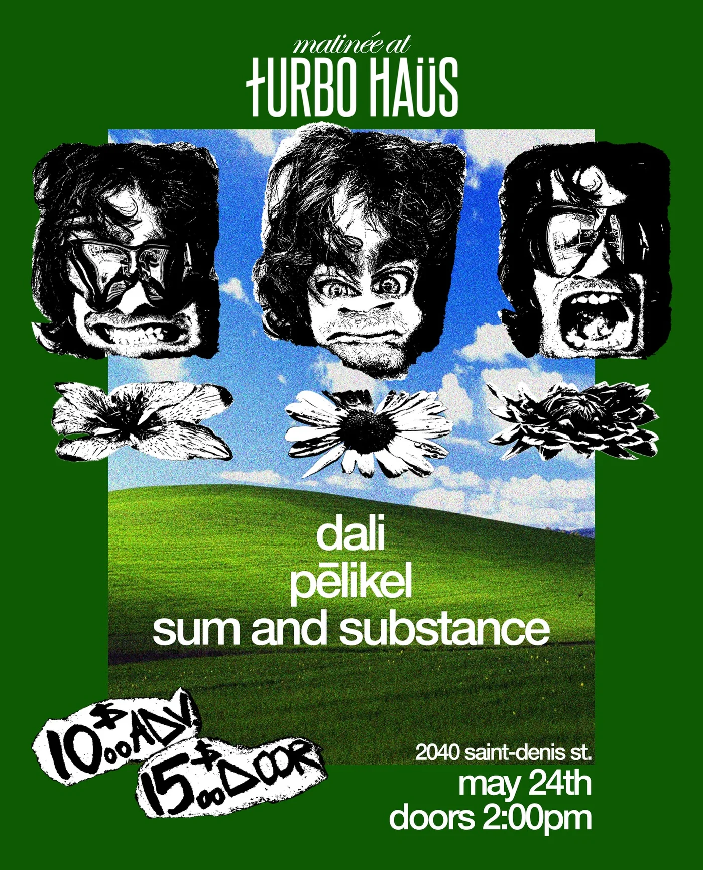 Matinée rock show, Turbo Haüs, 24 MAI. Past-event poster.